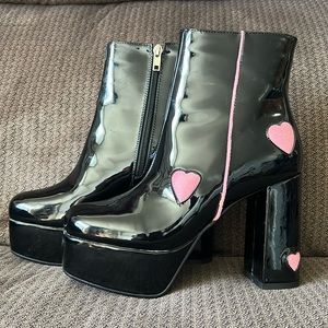 Heart Platform Ankle Boot